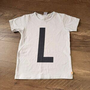 6Y Tinycottons L Letter Tee